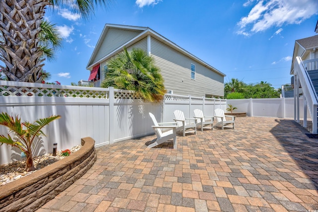 2405 Duffy St, North Myrtle Beach, SC 29582 - fenced backyard with a patio area