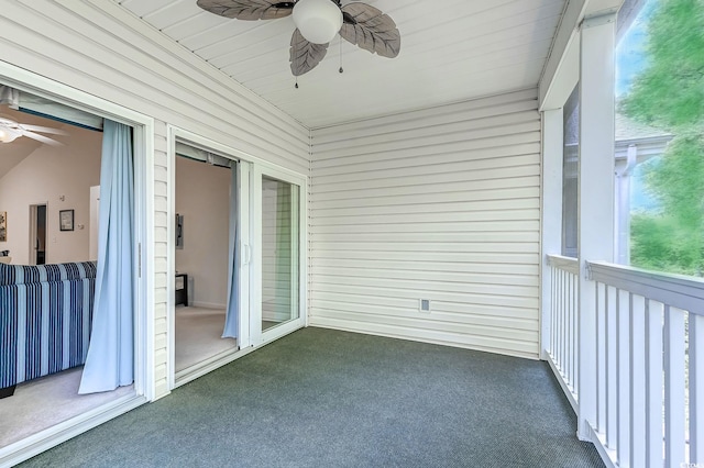 601 N Hillside Dr Unit 4434, North Myrtle Beach, SC 29582 - unfurnished sunroom with ceiling fan