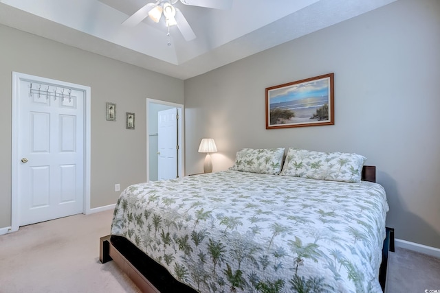 601 N Hillside Dr Unit 4434, North Myrtle Beach, SC 29582 - bedroom featuring light colored carpet and ceiling fan