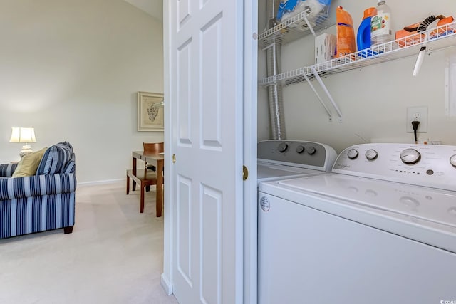 601 N Hillside Dr Unit 4434, North Myrtle Beach, SC 29582 - washroom featuring light colored carpet and independent washer and dryer