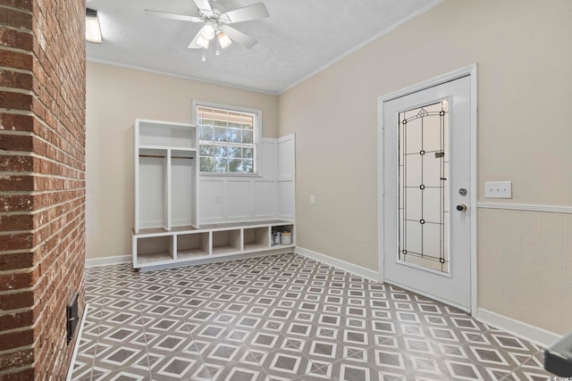 1043 S Main St, Aynor, SC 29511 - mudroom with ceiling fan, tile patterned floors, and ornamental molding