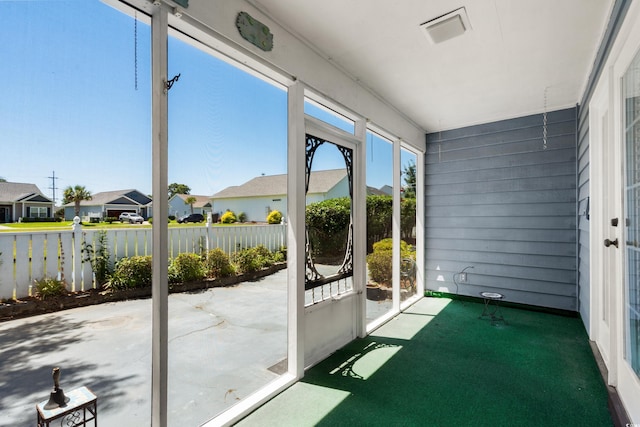 578 Circle Dr, Myrtle Beach, SC 29575 - unfurnished sunroom with a residential view