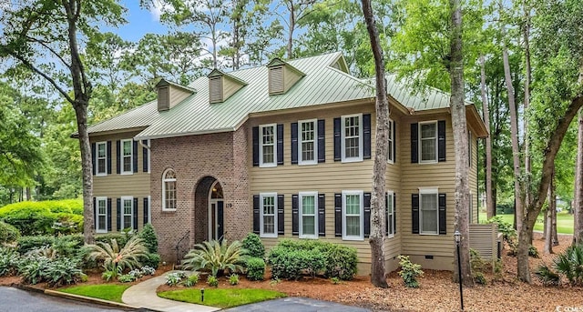 179 Golden Bear Dr Unit C4, Pawleys Island, SC 29585 - view of front of home featuring metal roof, crawl space, and a standing seam roof