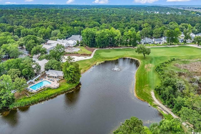 179 Golden Bear Dr Unit C4, Pawleys Island, SC 29585 - aerial view of a large body of water, a local golf course, a pool, and a forest