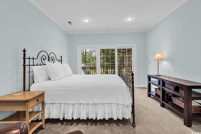 179 Golden Bear Dr Unit C4, Pawleys Island, SC 29585 - bedroom featuring carpet floors, ornamental molding, recessed lighting, and baseboards