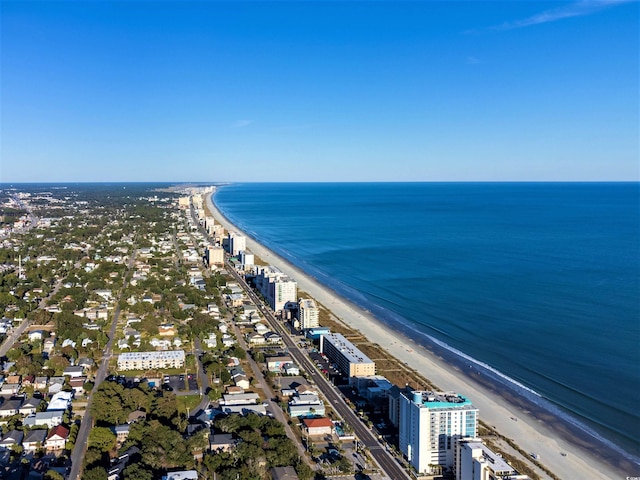 6309 N Ocean Blvd Unit 14E, North Myrtle Beach, SC 29582 - drone / aerial view of waterfront with a beach
