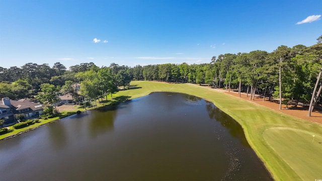 1221 Tidewater Dr Unit 2112, North Myrtle Beach, SC 29582 - drone / aerial view of a nearby body of water, a golf club, and a tree filled landscape