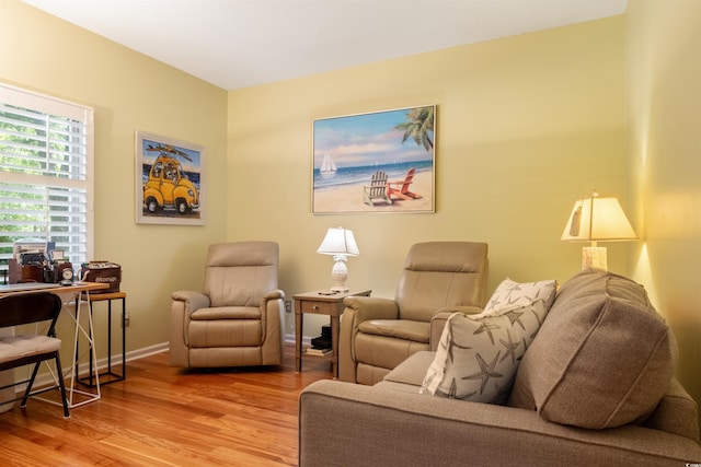 1221 Tidewater Dr Unit 2112, North Myrtle Beach, SC 29582 - living area with wood finished floors and baseboards