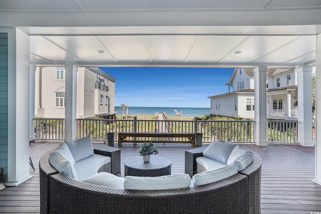 139 Pioneer Loop, Georgetown, SC 29440 - deck featuring a water view and outdoor lounge area