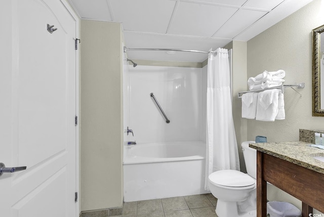 2504 N Ocean Blvd Unit 2030, Myrtle Beach, SC 29577 - bathroom with shower / tub combo, tile patterned floors, and vanity