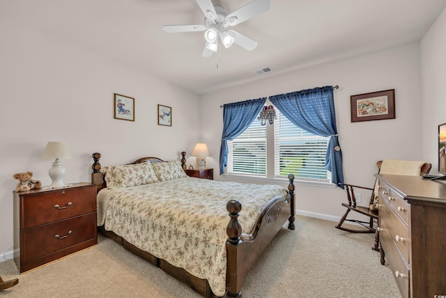 132 Machrie Loop Unit A, Myrtle Beach, SC 29588 - bedroom with carpet floors, baseboards, and ceiling fan