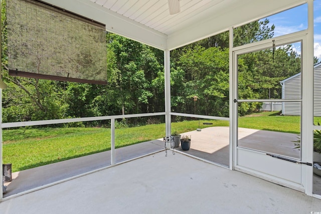 278 Carolina Crossing Blvd, Little River, SC 29566 - unfurnished sunroom featuring ceiling fan