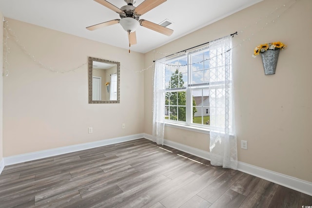 278 Carolina Crossing Blvd, Little River, SC 29566 - empty room featuring wood finished floors and a ceiling fan