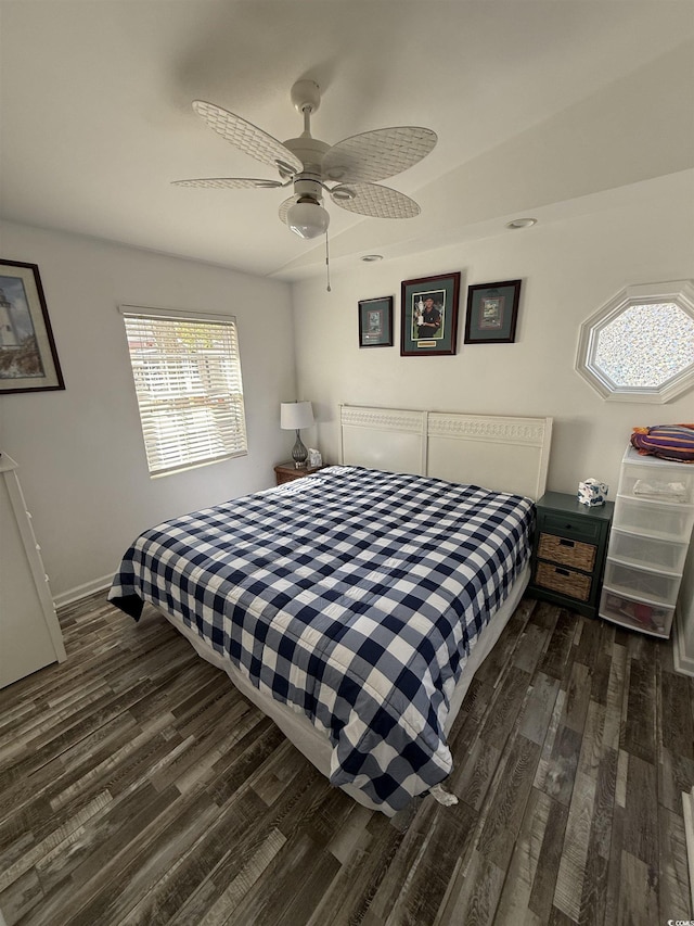6001-Z67 S Kings Hwy, Myrtle Beach, SC 29575 - bedroom featuring wood finished floors, a ceiling fan, and baseboards
