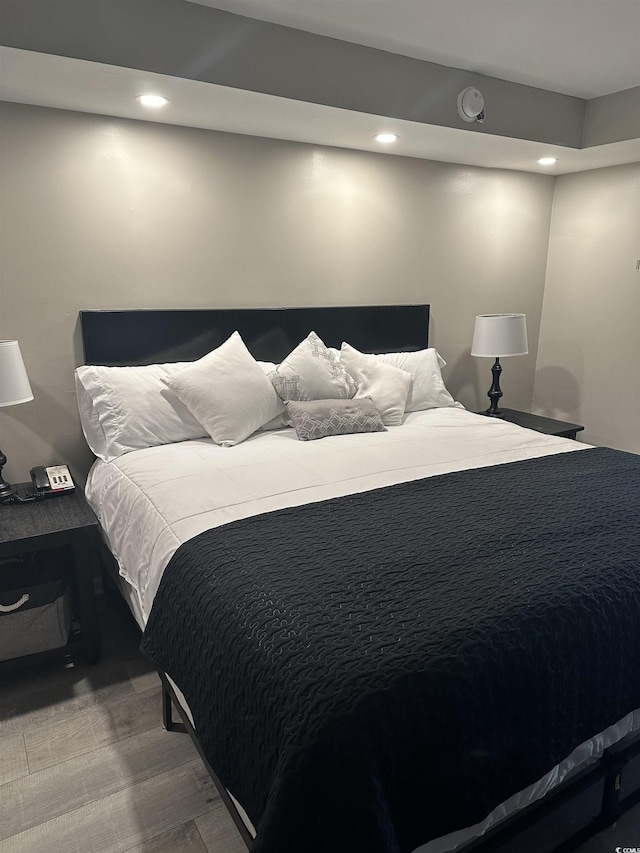 1501 S Ocean Blvd Unit 239, Myrtle Beach, SC 29577 - bedroom featuring recessed lighting and wood finished floors