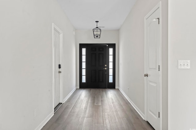 417 Grain Field Dr, Georgetown, SC 29440 - entryway with wood finished floors and baseboards