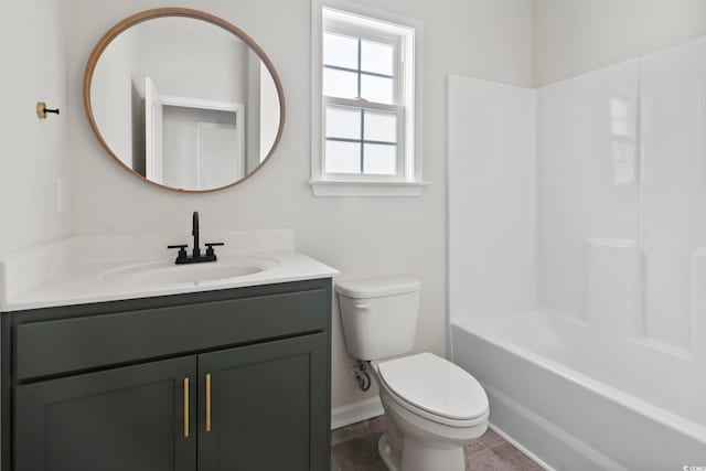 417 Grain Field Dr, Georgetown, SC 29440 - full bathroom with toilet, vanity, baseboards, and  shower combination