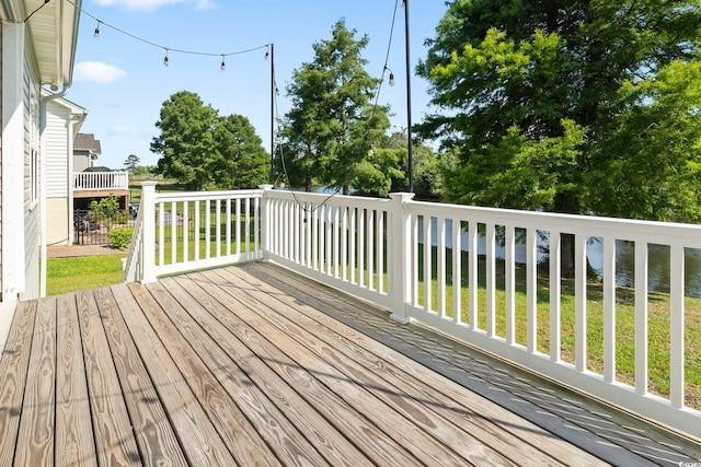 417 Grain Field Dr, Georgetown, SC 29440 - deck featuring a lawn