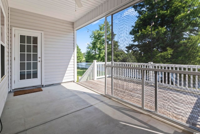 417 Grain Field Dr, Georgetown, SC 29440 - view of patio / terrace with a ceiling fan and view of scattered trees