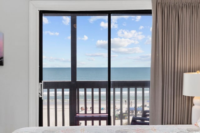 208 Ocean Blvd N Unit 324, North Myrtle Beach, SC 29582 - bedroom with view of water and beach
