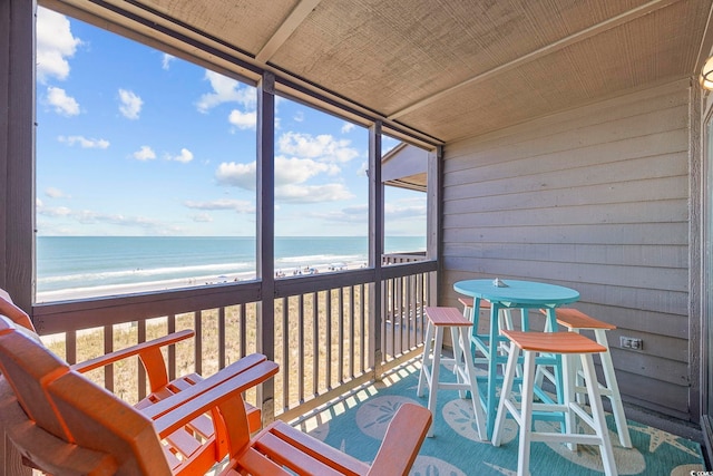 208 Ocean Blvd N Unit 324, North Myrtle Beach, SC 29582 - sunroom / solarium with view of water and beach
