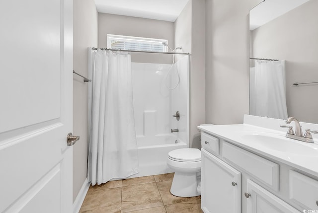 232 Je Edward Dr Unit 19, Myrtle Beach, SC 29588 - bathroom with vanity, shower / bath combo, toilet, and tile patterned floors