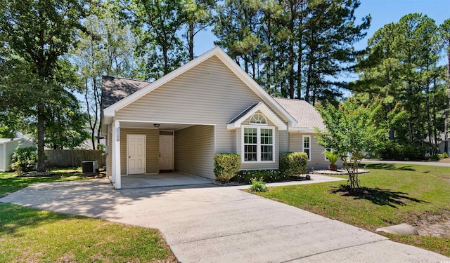 250 Nature Trl, Little River, SC 29566 - ranch-style house with concrete driveway, roof with shingles, a carport, and cooling unit
