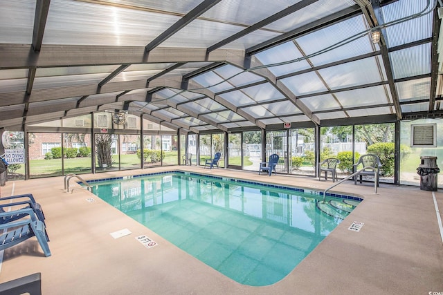 3939 Gladiola Ct Unit 202, Myrtle Beach, SC 29588 - indoor community pool featuring a patio area and glass enclosure