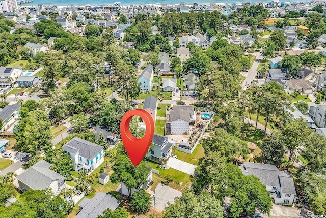 514 6th Ave S, Surfside Beach, SC 29575 - aerial view of property's location featuring nearby suburban area and a large body of water