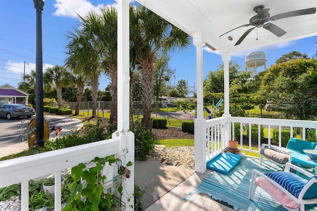 230 Addison Cottage Way, Murrells Inlet, SC 29576 - porch with a ceiling fan