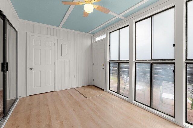 600 Deer Creek Rd Unit D, Surfside Beach, SC 29575 - unfurnished bedroom featuring light wood finished floors and ceiling fan