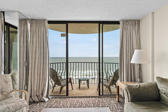2500 N Ocean Blvd Unit 601, Myrtle Beach, SC 29577 - sunroom / solarium featuring a water view