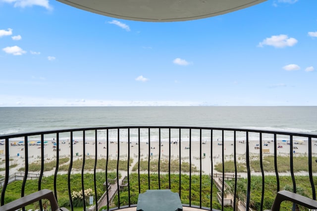 2500 N Ocean Blvd Unit 601, Myrtle Beach, SC 29577 - balcony featuring view of water and beach
