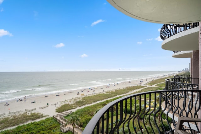 2500 N Ocean Blvd Unit 601, Myrtle Beach, SC 29577 - balcony with view of water and beach