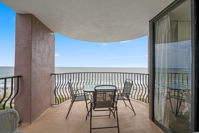 2500 N Ocean Blvd Unit 601, Myrtle Beach, SC 29577 - balcony featuring a water view