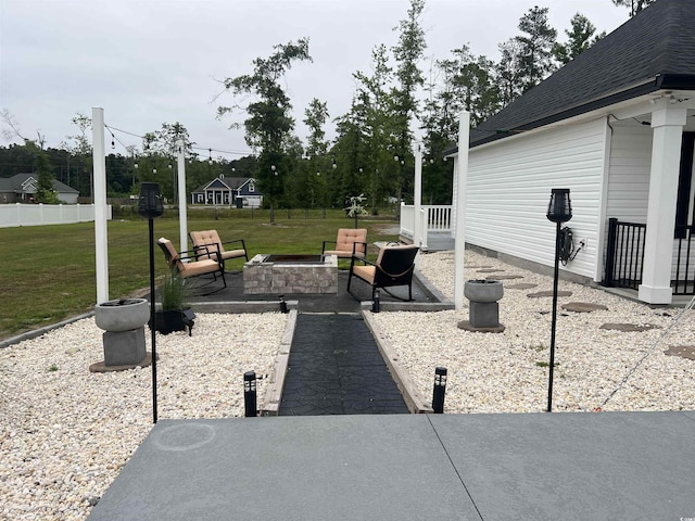 2529 Suzanne Dr, Conway, SC 29526 - view of patio featuring an outdoor fire pit