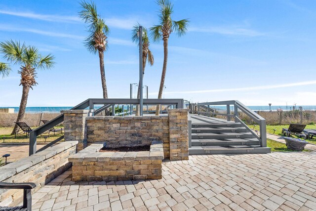 7100 N Ocean Blvd N Unit 601, Myrtle Beach, SC 29572 - view of patio with a water view
