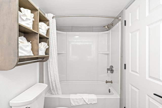 7100 N Ocean Blvd N Unit 601, Myrtle Beach, SC 29572 - bathroom with shower / tub combo with curtain and toilet