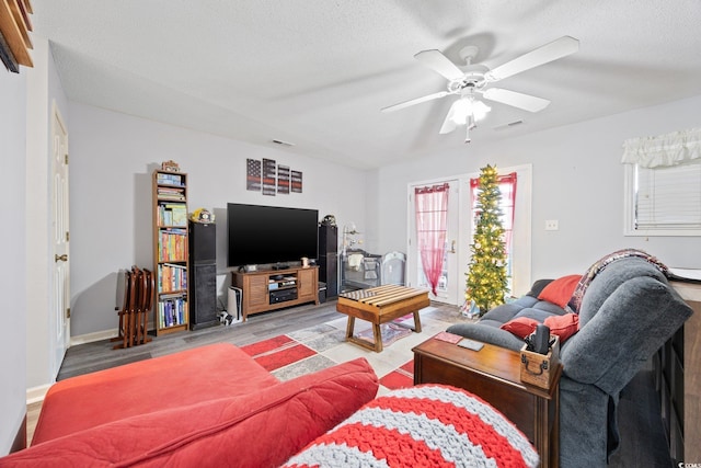 775 Plantation Dr Unit 28, Little River, SC 29566 - living area with a ceiling fan and wood finished floors