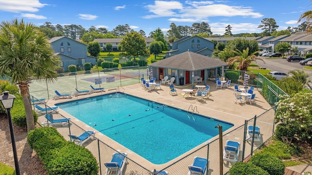 775 Plantation Dr Unit 28, Little River, SC 29566 - community pool featuring a patio and a residential view