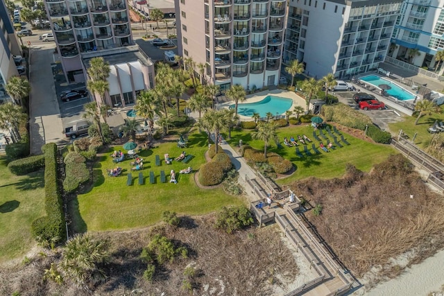 2500 N Ocean Blvd Unit 102, Myrtle Beach, SC 29577 - aerial view of a pool and apartment complex / building
