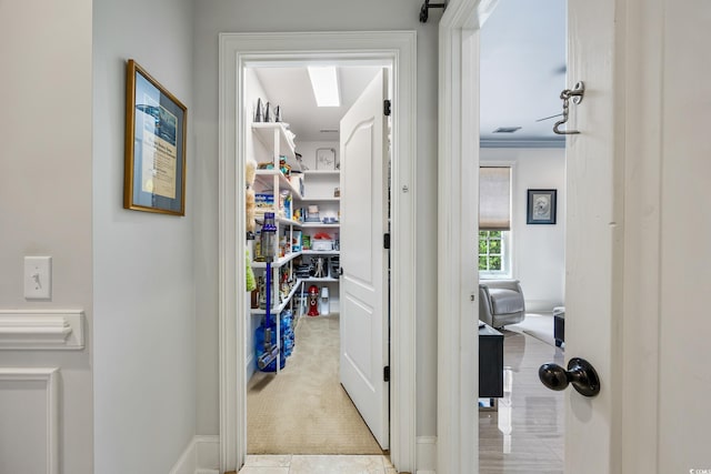 784 Caines Landing Rd, Conway, SC 29526 - hallway with crown molding and baseboards
