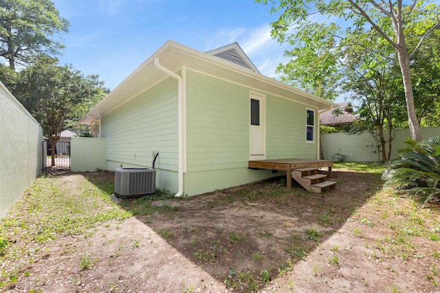 814 Night Heron Ln, Myrtle Beach, SC 29572 - view of side of property with central AC and a gate