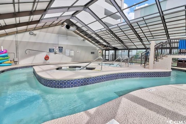 2301 S Ocean Blvd Unit 1418, Myrtle Beach, SC 29577 - indoor pool with a hot tub and a patio