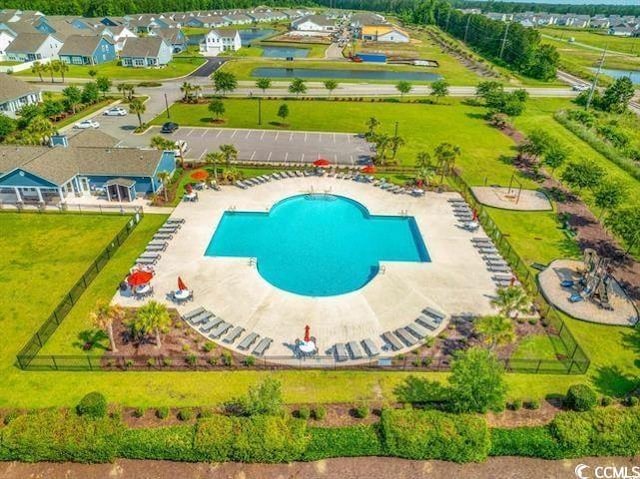 4053 Taranto Loop Unit C, Myrtle Beach, SC 29579 - bird's eye view of a pool and a large body of water