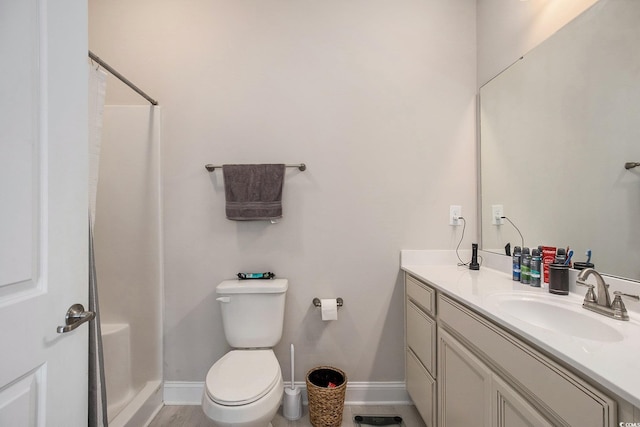150 Ella Kinley Cir Unit 301, Myrtle Beach, SC 29588 - full bathroom with vanity, a shower, toilet, and baseboards