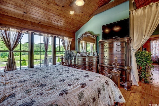 181 Halfway Rd, Nichols, SC 29581 - bedroom featuring vaulted ceiling, wood ceiling, and wood finished floors