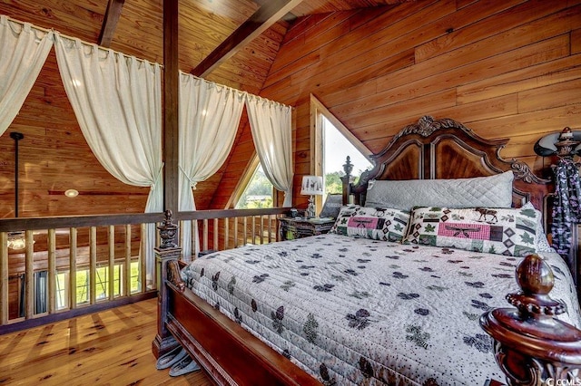 181 Halfway Rd, Nichols, SC 29581 - bedroom featuring wood walls, wood finished floors, and wood ceiling