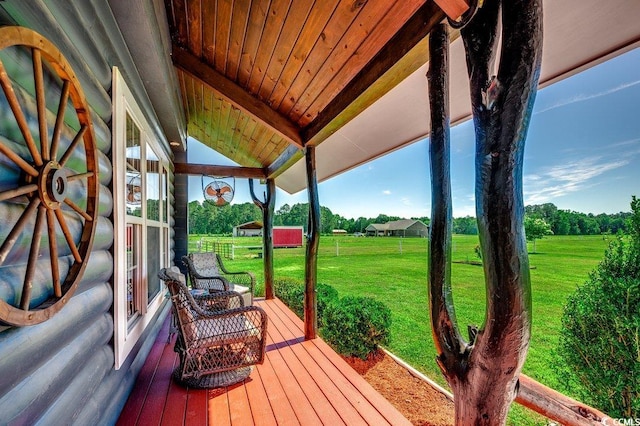 181 Halfway Rd, Nichols, SC 29581 - wooden terrace with a yard