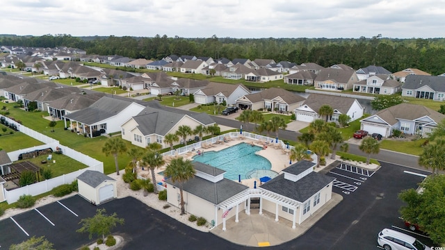 1224 Checkerberry St, Longs, SC 29568 - aerial perspective of suburban area with a pool